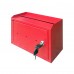 FixtureDisplasy Wallmount Cash Box Desktop Donation Box Mail Suggestion Collection FundrasingBox 15211-RED-NEW